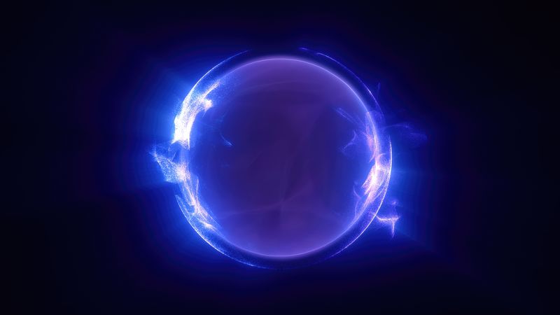 3d render of a glowing purble bubble