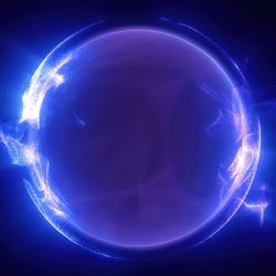 3d render of a glowing purble bubble