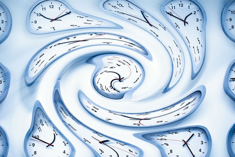 Distorted clock faces