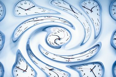 Distorted clock faces