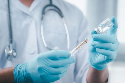 Doctor administering a vaccination