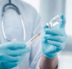 Doctor administering a vaccination