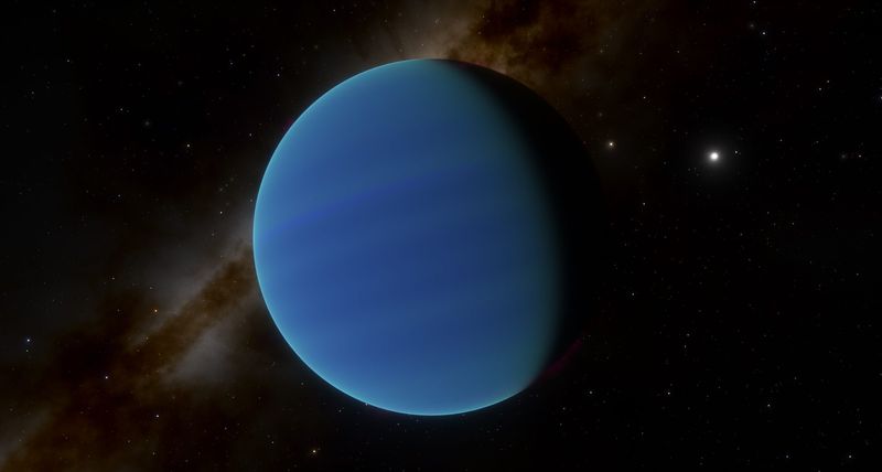 an artist impression a rich blue planet