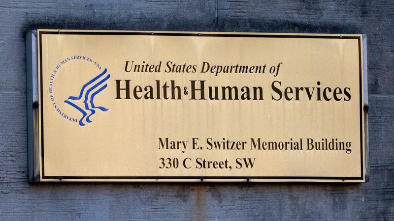 The placque at the entrance of the United States Department of  Health& Human Services located in the  Mary E. Switzer Memorial Building 330 C Street, SW