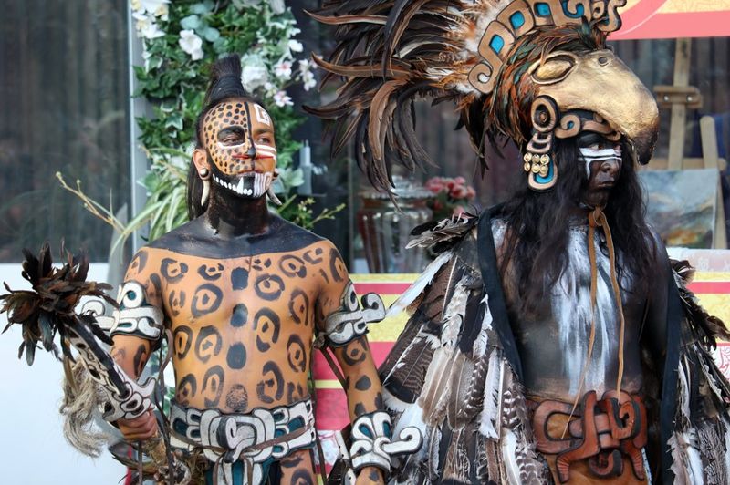 Maya warrior with tattoos
