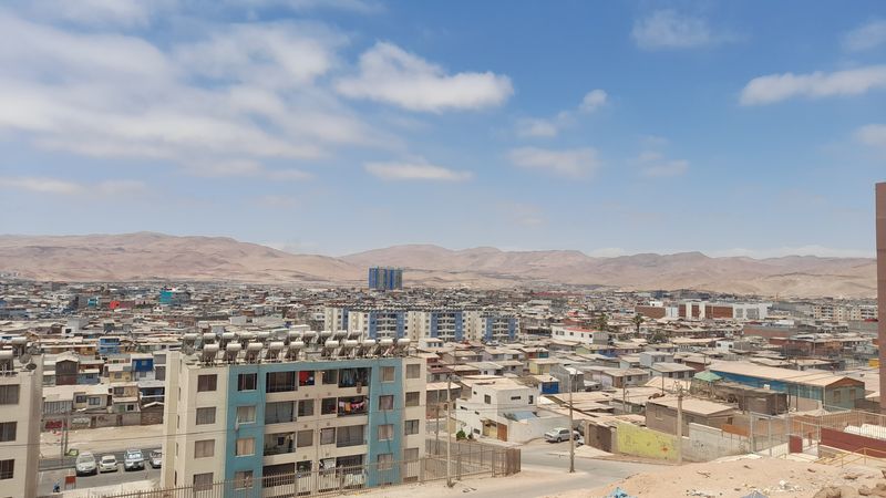 Panoramic view of Alto Hospicio in Chile's Atacama Desert