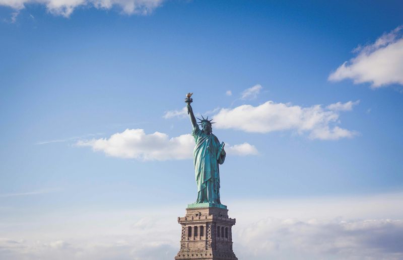 The Statue of Liberty in New York is a symbol of America, freedom, and immigration.