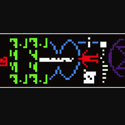 The arecibo message is a series of colorful dots (the 1s) and blank space (the zero) that form information or figures to be reconstructed by the receivers
