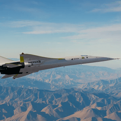 XB-1 test vehicle in flight.