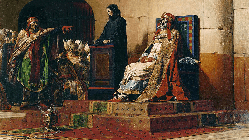 The Cadaver Synod; a dead pope stands trial.