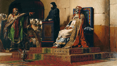 The Cadaver Synod; a dead pope stands trial.