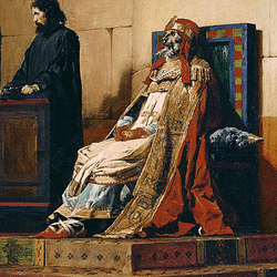 The Cadaver Synod; a dead pope stands trial.
