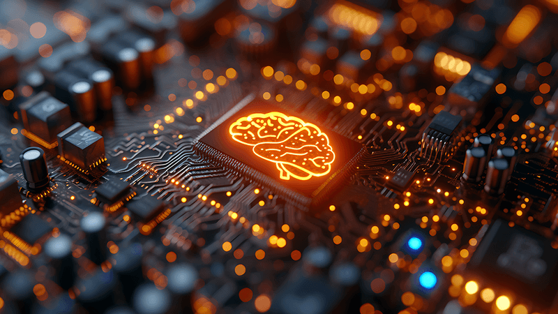 A brain on a motherboard.