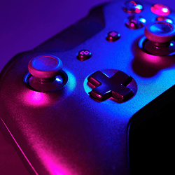 A computer game controller.
