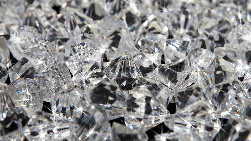 A big pile of diamonds.
