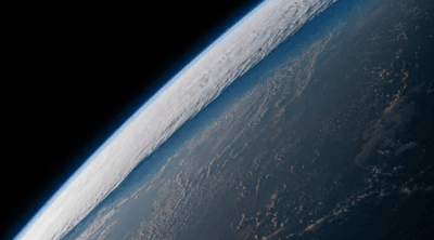 The International Space Station orbits above a cloudy Pacific Ocean – the domain of the El Niño/Southern Oscillation (ENSO) –in April 2022.