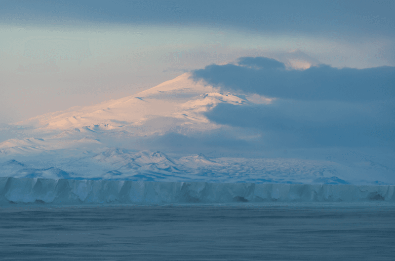 Mount Erebus on Antarctica’s Ross Island looking majestic and mysterious.
