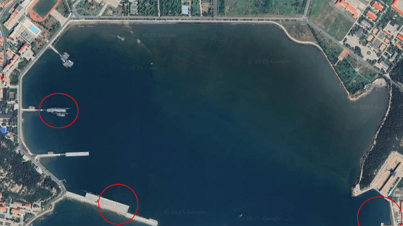 Google map of naval base in China.