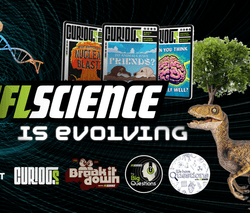 collage of images related to science with "iflscience is evolving" written in the centre