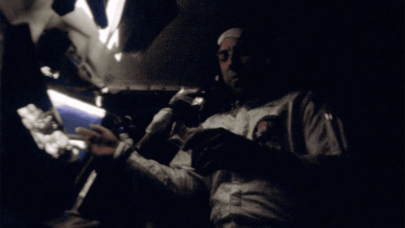 Jim Lovell aboard Apollo 13.