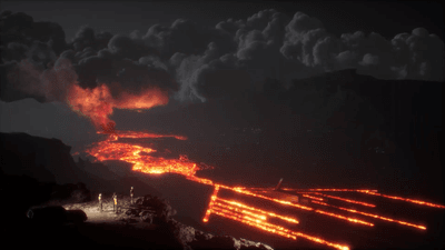 A screenshot of the video showcasing Lavaforming, a groundbreaking project to use Iceland's lava as a sustainable building material.