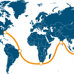 Map of Project Waterworth