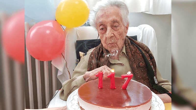 Maria Branyas Morera on her 117th birthday on March 4, 2024.