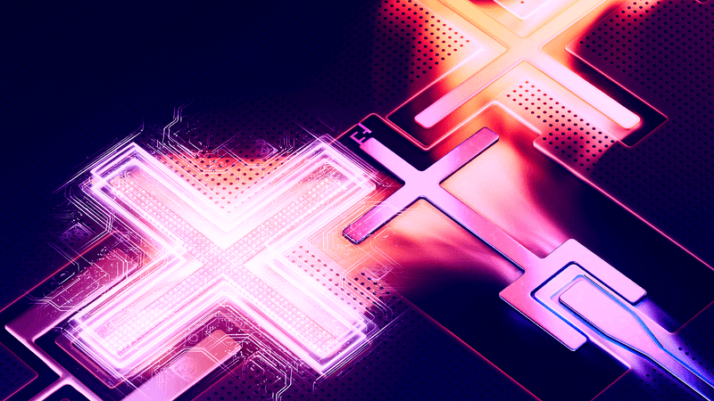 three crosses are seen on a circuit. with energy shown flowing through them