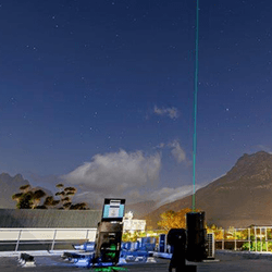 A portable ground station on the roof of Stellenbosch University, South Africa, received quantum encrypted messages from a satellite in low-Earth orbit. 